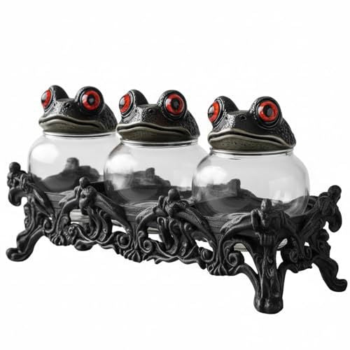 Handcrafted Witchy Frog Apothecary Spice Jars 🐸🧙