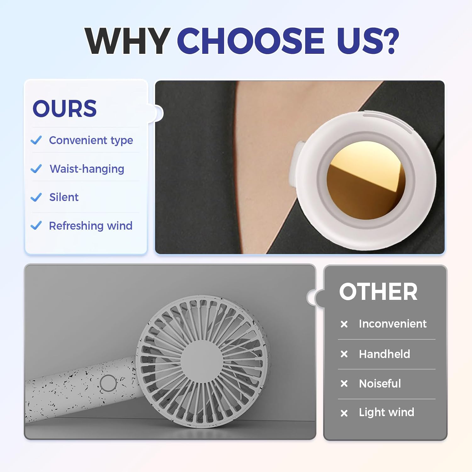 🔥Last Day 50% OFF✨🔥Portable Silent Mini Bladeless Electric Fan