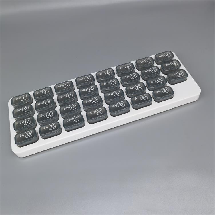 🔥Last Day 49% OFF -💊Monthly Pill Organizer with Lid - Arthritis-Friendly Easy-Open Lids 31 Removable Daily Pill Pods Date Reminder & Travel Case for Vitamins & Medications