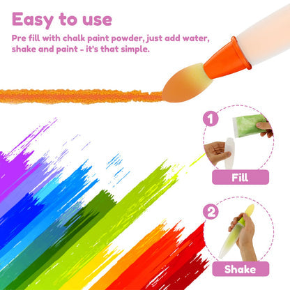 🎨 Washable Sidewalk Chalk Paint Brush Set for Kids