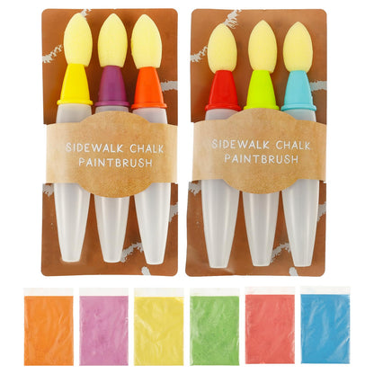 🎨 Washable Sidewalk Chalk Paint Brush Set for Kids