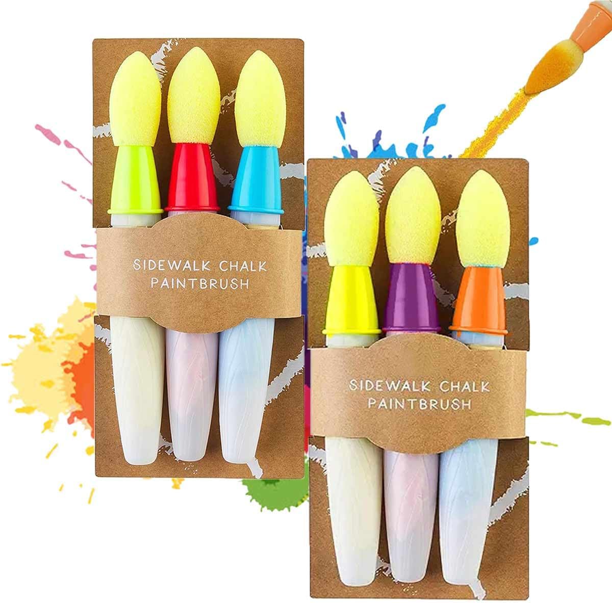 🎨 Washable Sidewalk Chalk Paint Brush Set for Kids