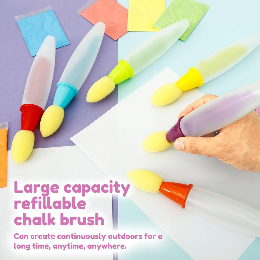 🎨 Washable Sidewalk Chalk Paint Brush Set for Kids