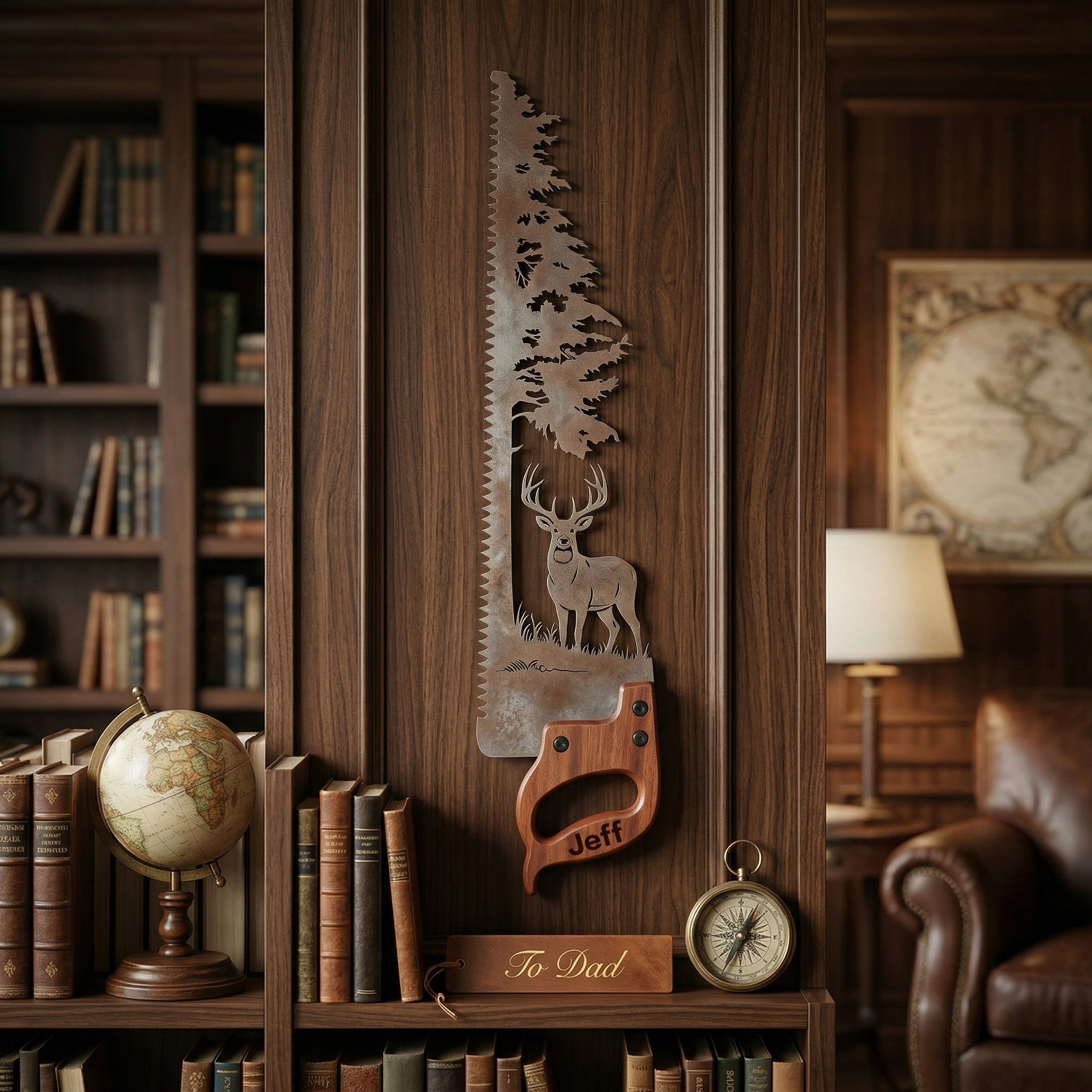 🪚 Personalized Retro Metal Saw Wall Art Decor