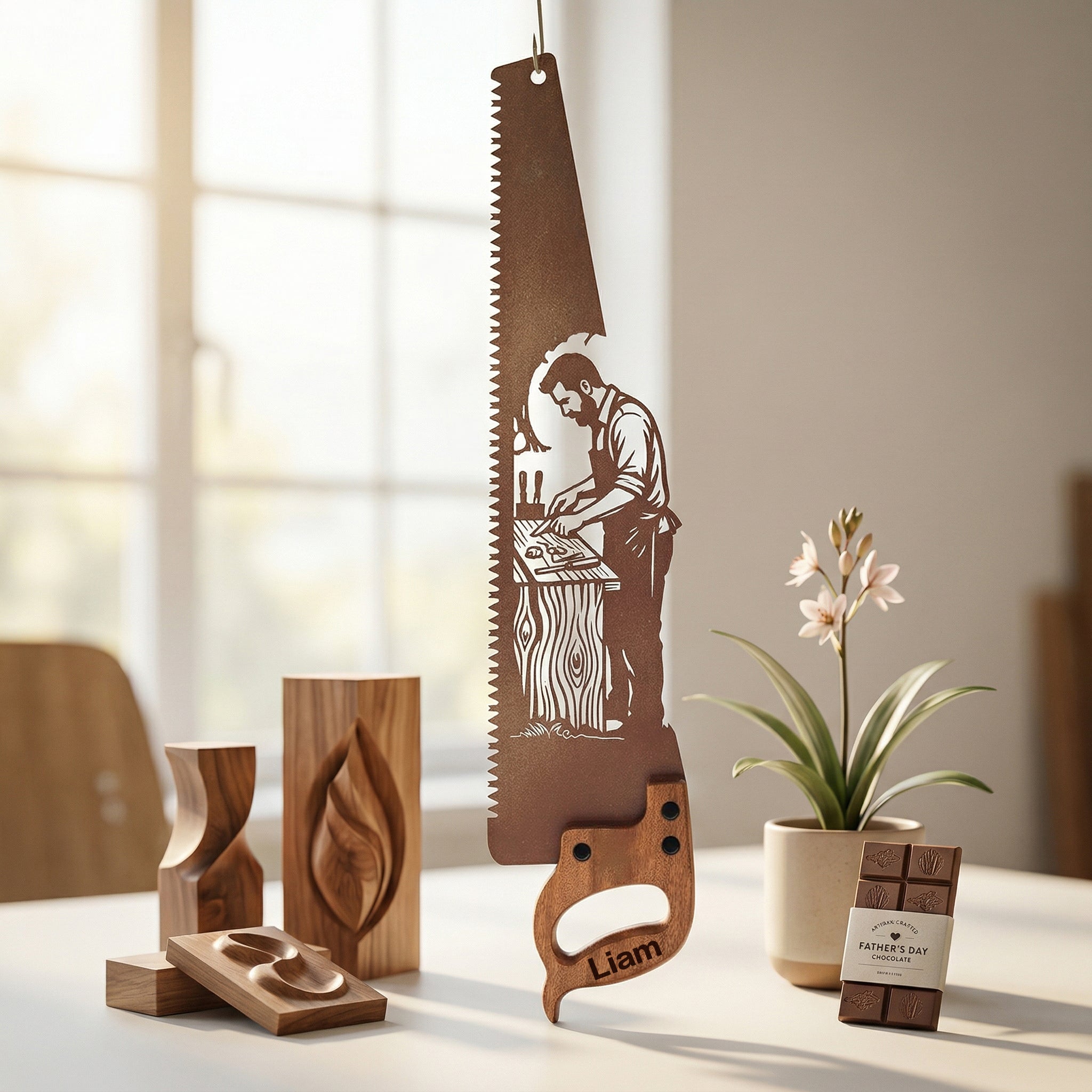 🪚 Personalized Retro Metal Saw Wall Art Decor